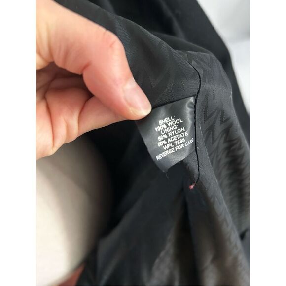 Michael Kors pea coat with hoodie black winter jacket wool size 10 - Picture 3 of 6